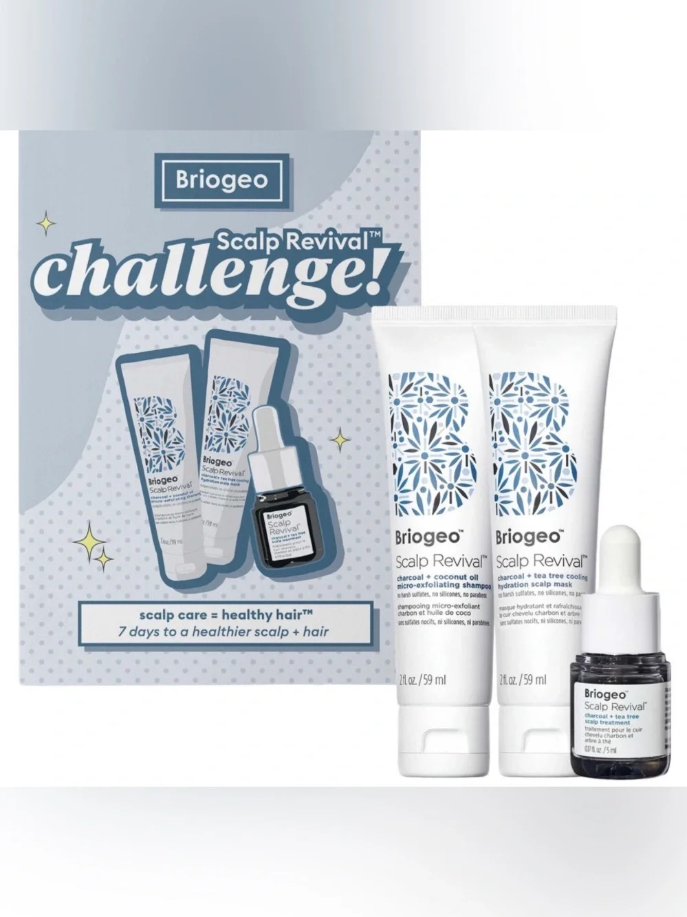 Briogeo Scalp Revival Challenge Set - White & Blue